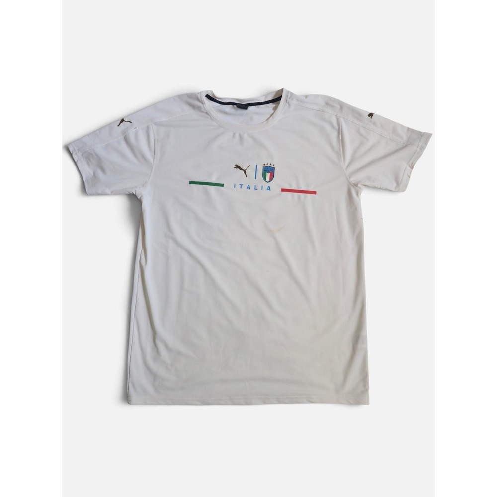 Puma Italia Men's White Jersey T-Shirt FIGC Soccer Blokecore Fit Top XXL